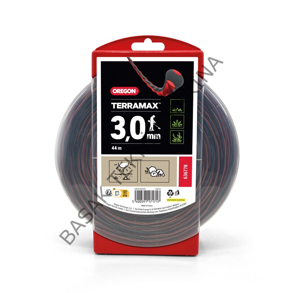 MİSİNA 3.0mm 44m SİYAH BURGULU