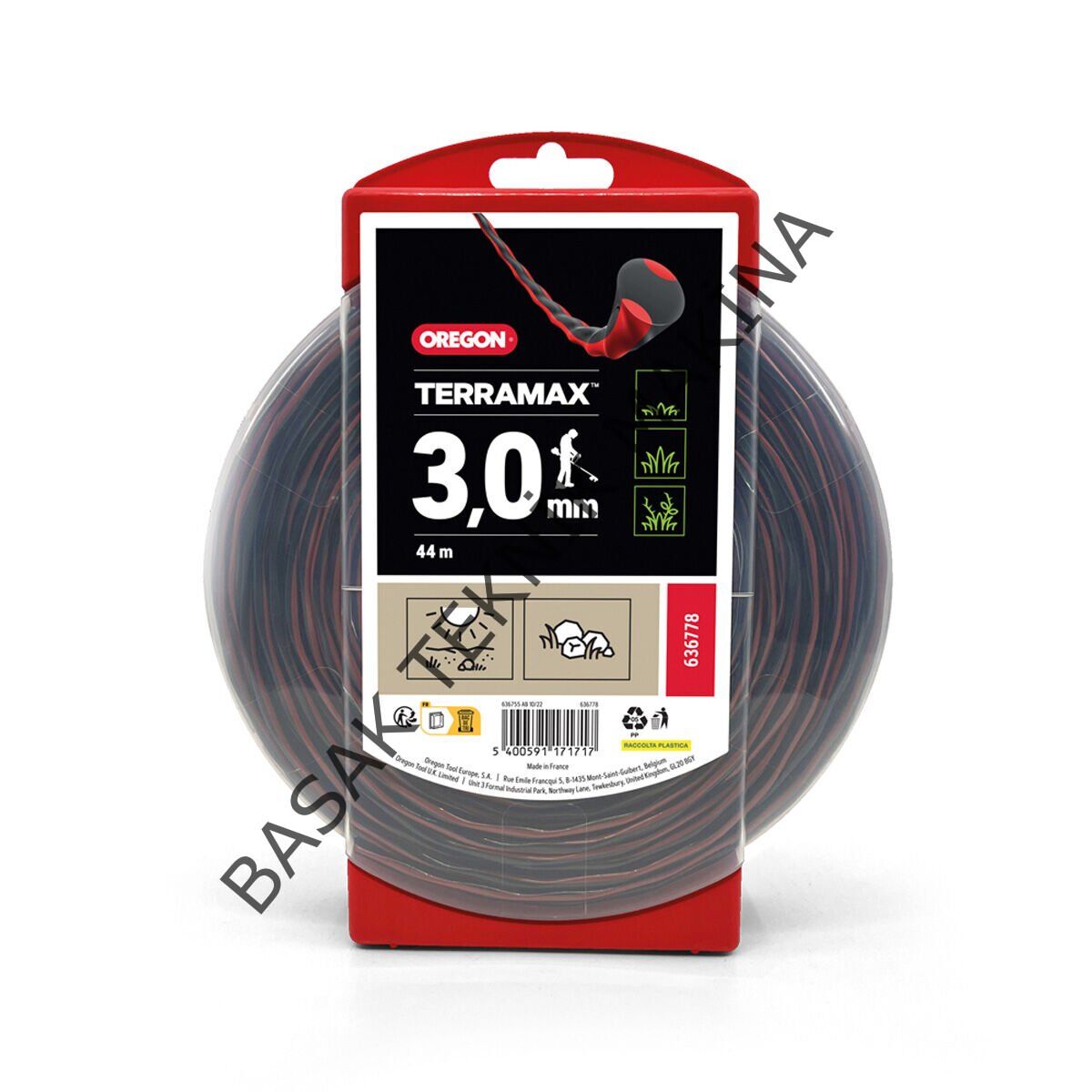 MİSİNA 3.0mm 44m SİYAH BURGULU