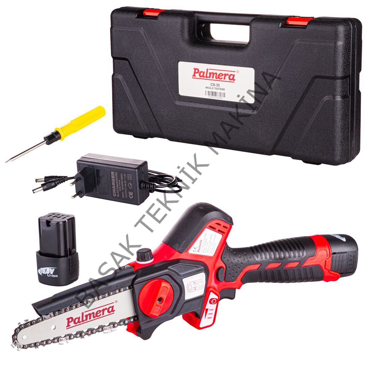 CS-35 AKÜLÜ TESTERE 2.0 Ah+ŞARJ CİHAZI ÇİFT AKÜLÜ