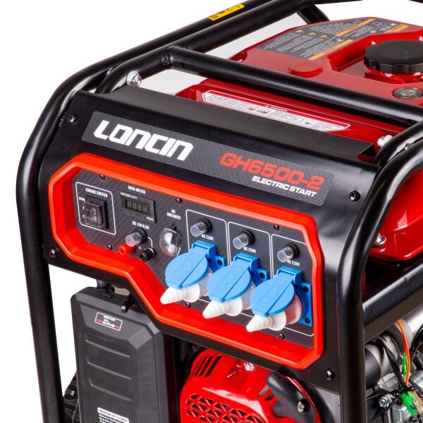 Loncin GH6500D-2 Benzinli Jeneratör 6 kW Marşlı Tekerlekli EURO 5