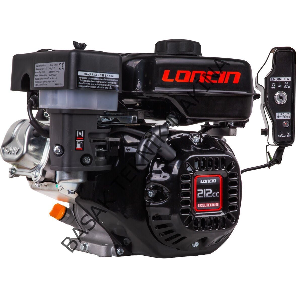 LC170FD-A10 EUR5 BENZİNLİ MOTOR 7HP ÇAPA TİP Ø19mm