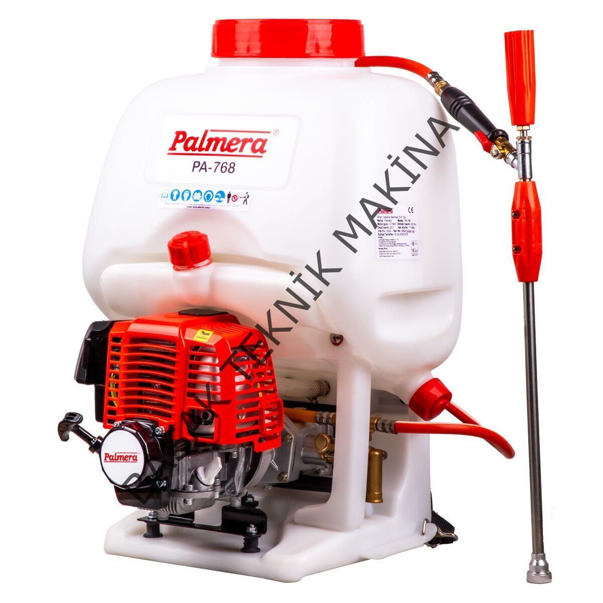 PA-768 EUR5 4T SIRT İLAÇLAMA MAKİNESİ 1Hp 25Lt YÜKSEK BASINÇLI