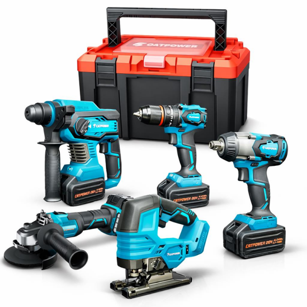 Catpower 4150 Kömürsüz Akülü 5'li Set 20V 4.0Ah Profesyonel El Aletleri
