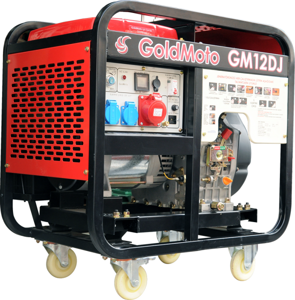 GoldMoto GM12DJ Dizel Jeneratör 10 kVA Monofaze Marşlı ATS Uyumlu