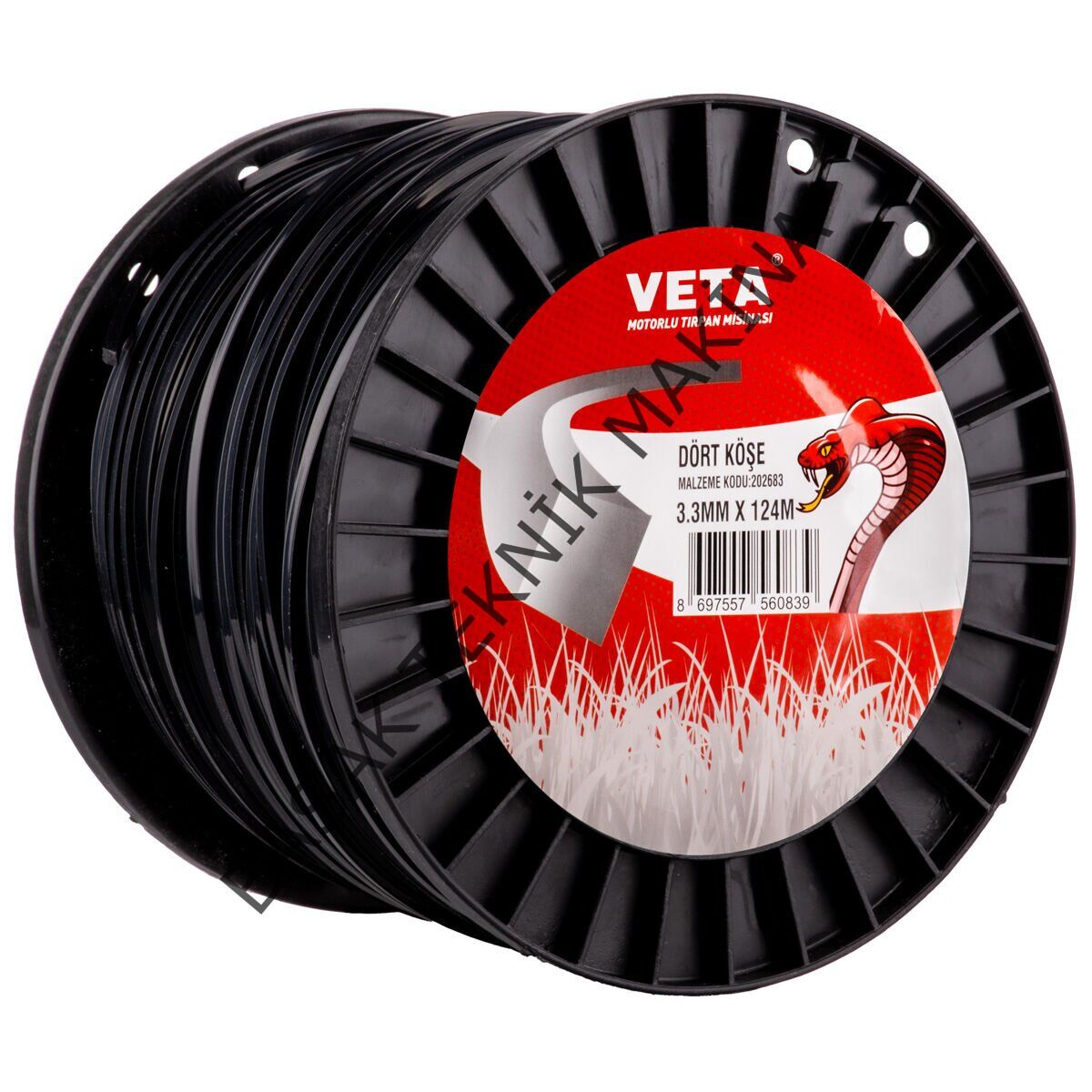 MİSİNA PRO 3.3mm 124m SİYAH 4 KÖŞE