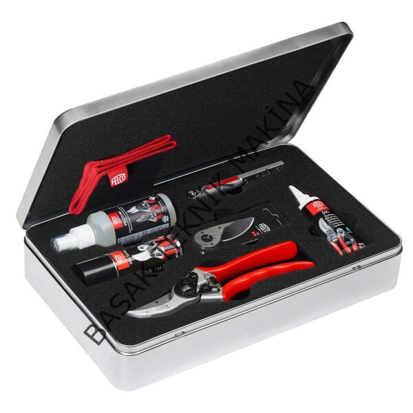 Felco 2 Budama Makası + Bakım Seti Profesyonel Komple Kit