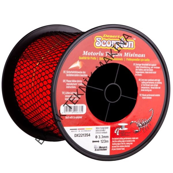 MİSİNA 3.3mm 123m KIRMIZI 3 KÖŞE SCORPION