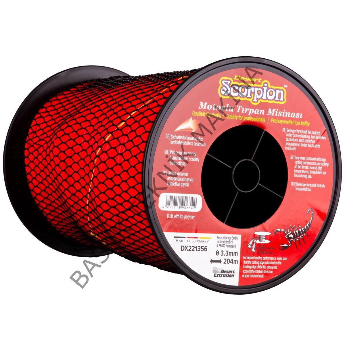 MİSİNA 3.3mm 204m KIRMIZI 3 KÖŞE SCORPION