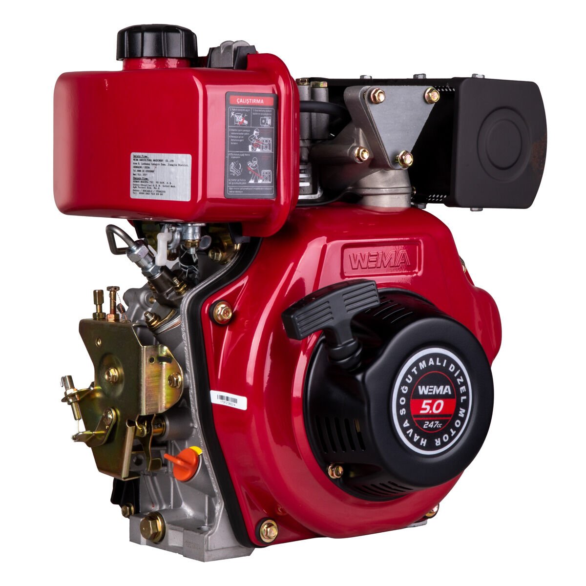 WM173F 5.5 HP DİZEL MOTOR İPLİ ÇAPA TİP FREZELİ
