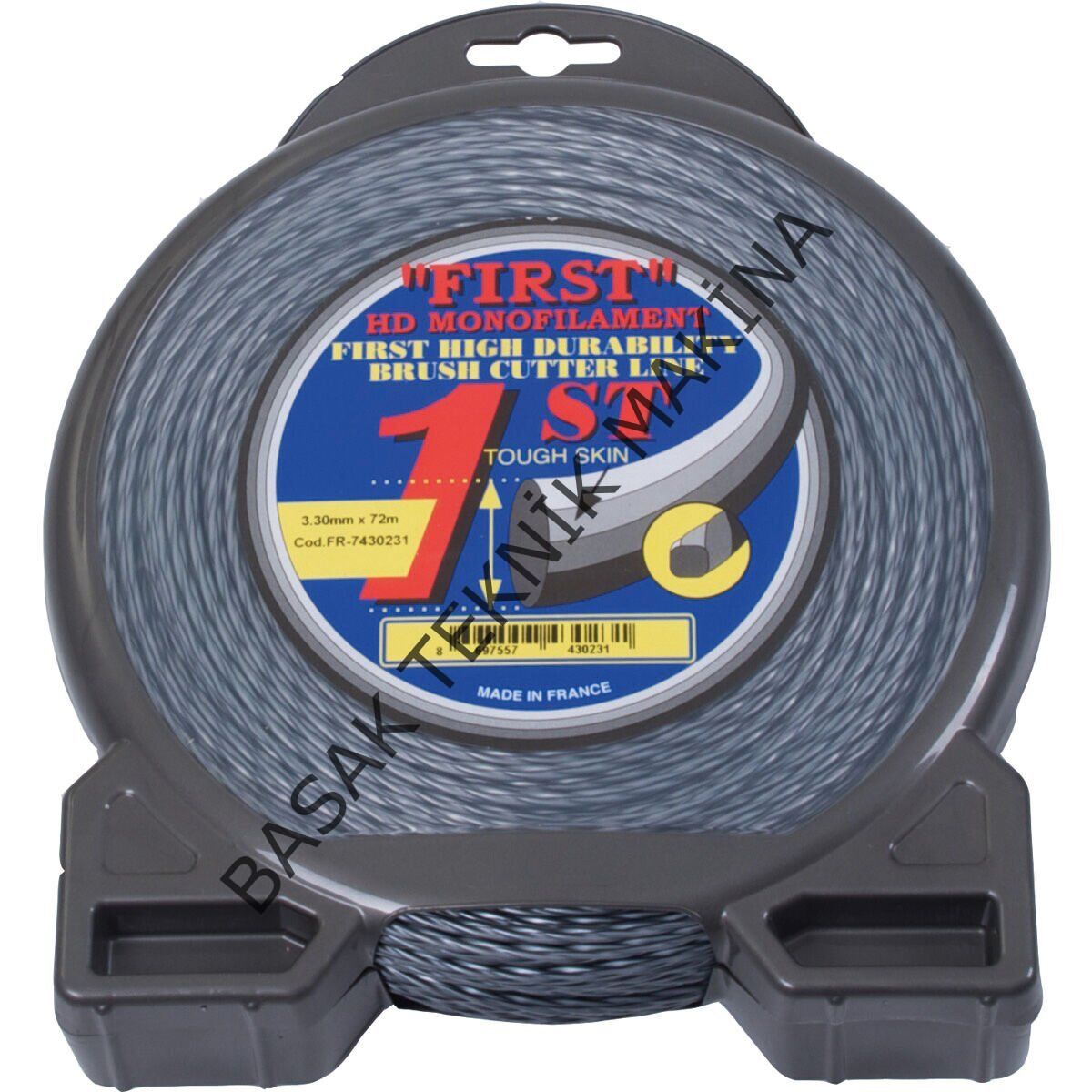 MİSİNA 3.3mm 72m GRİ BURGULU