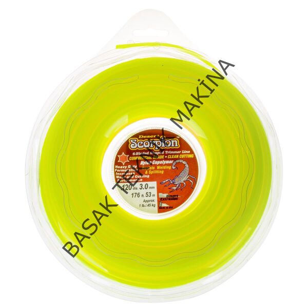 MİSİNA 3.3mm 45m SARI 6 KÖŞE SCORPION