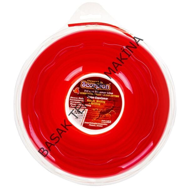 MİSİNA 3.0mm 48m KIRMIZI 3 KÖŞE SCORPION