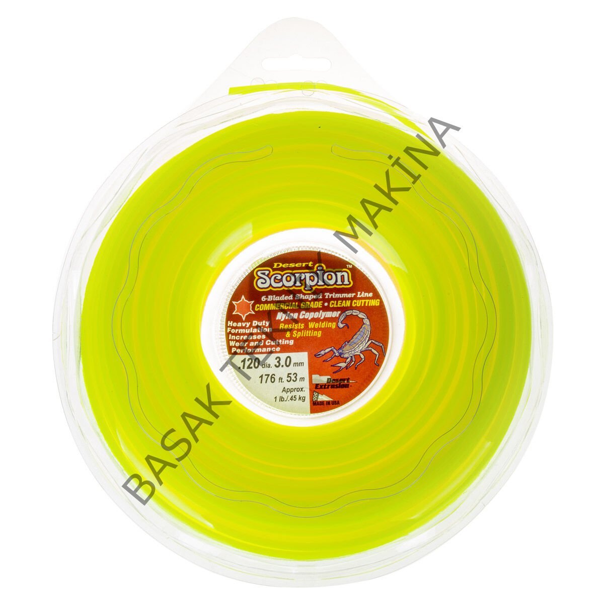 MİSİNA 3.5mm 40m SARI 6 KÖŞE SCORPION